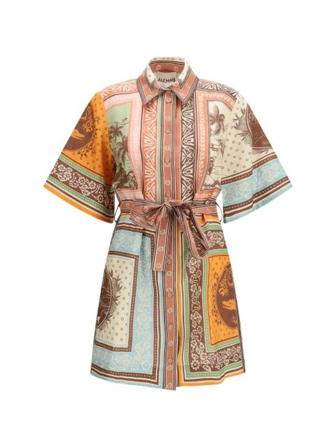 ALEMAIS belted mini dress - Orange - zdjęcie produktu nr 1