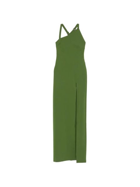 The Attico asymmetric-neck maxi dress - Green