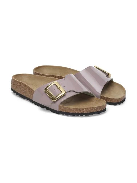 Birkenstock klapki Catalina Patent Cushion Buckle damskie kolor fioletowy 1029389