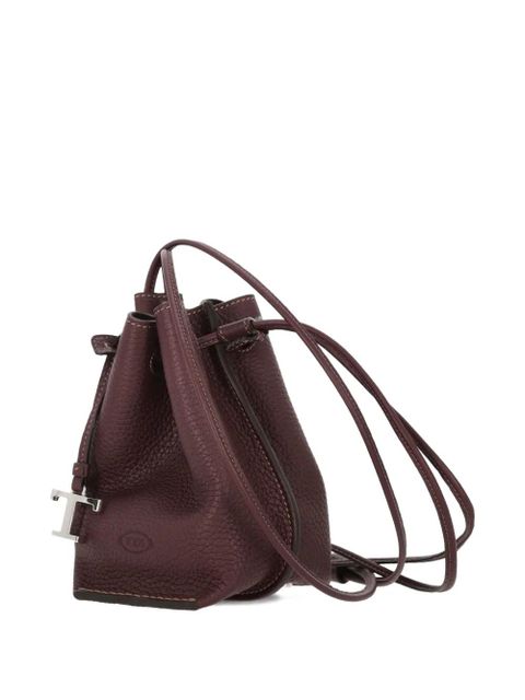 Tod's drawstring leather bucket bag - Brown