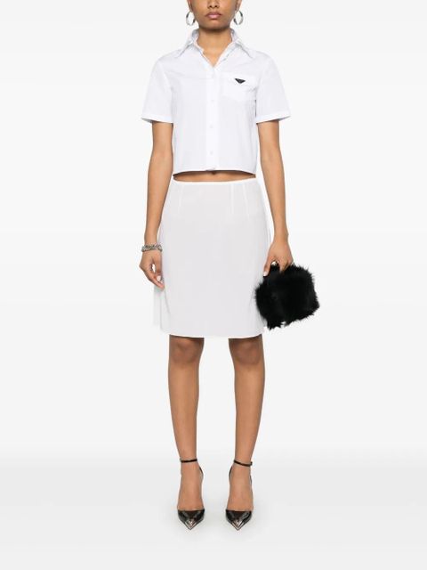 Dolce & Gabbana semi-sheer mini skirt - White