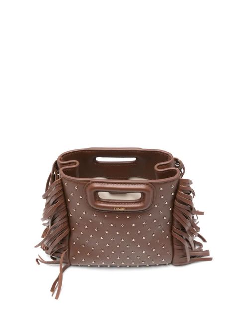 Maje M studded mini bag - Brown