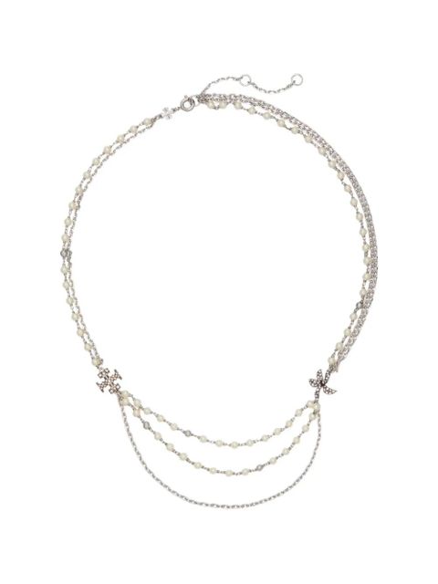 Tory Burch Moondance multi strand pearl necklace - Silver - zdjęcie produktu nr 1