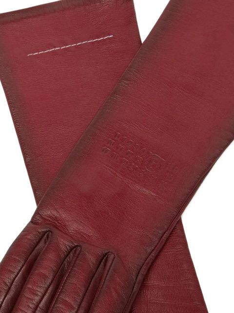MM6 Maison Margiela lambskin gloves - Red - zdjęcie produktu nr 2