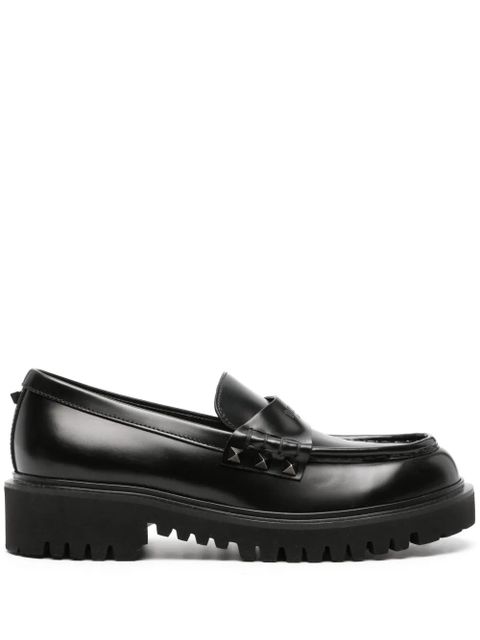 Valentino Garavani Rockstud-embellished leather loafers - Black - zdjęcie produktu nr 1