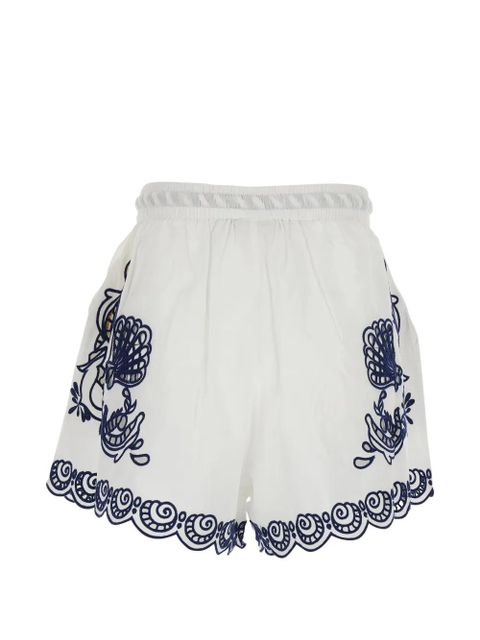 FARM Rio logo-embroidered short - White - zdjęcie produktu nr 2
