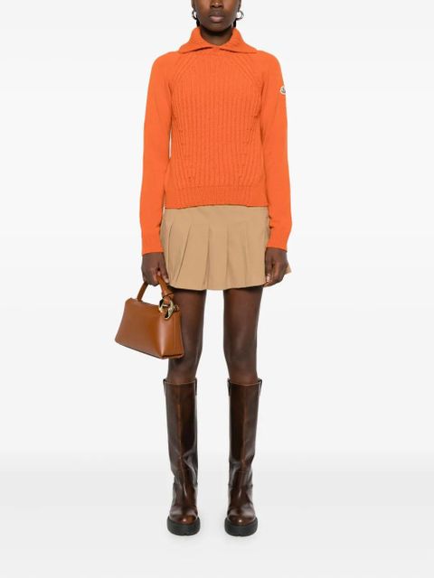 Moncler cable-knit turtleneck sweater - Orange - zdjęcie produktu nr 2
