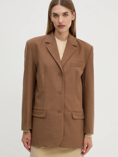 2NDDAY marynarka Harry kolor brązowy jednorzędowa gładka 2245115120 - zdjęcie produktu nr 1