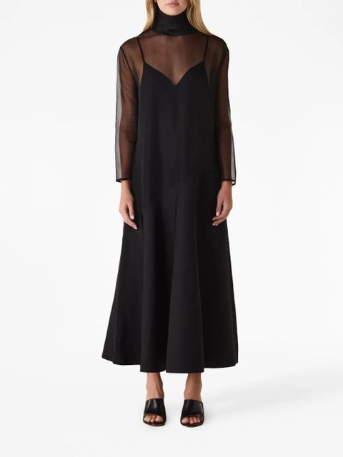 KHAITE Bellamy silk midi dress - Black