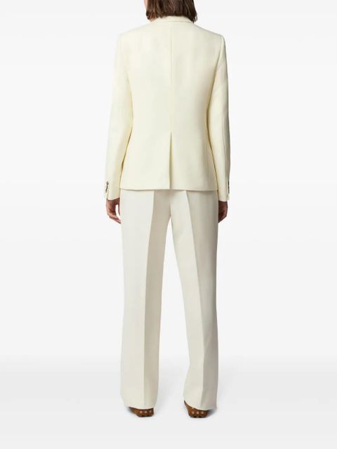 Tod's leather-detail blazer - White