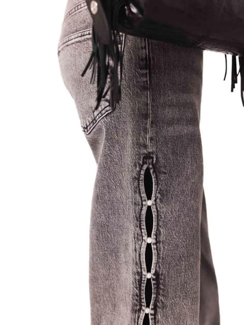 Maje rhinestone-embellished jeans - Grey