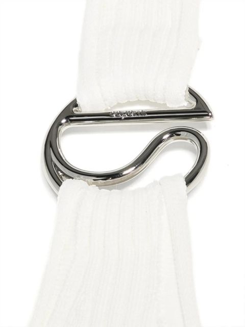 Coperni C-logo ribbed midi dress - Neutrals