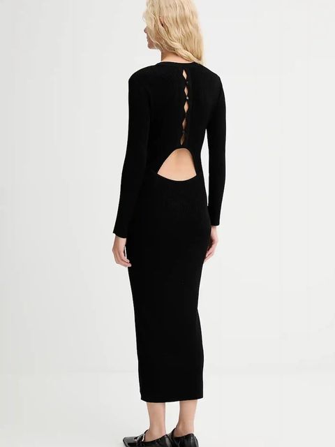 Sessun sukienka kolor czarny maxi dopasowana 25105018