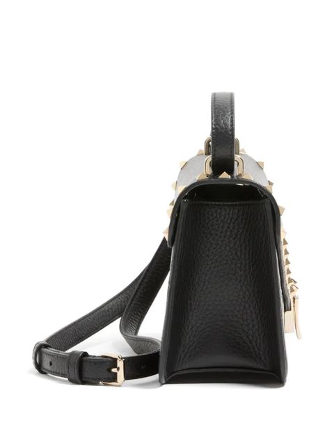 Valentino Garavani Rockstud small shoulder bag in grainy calfskin - Black