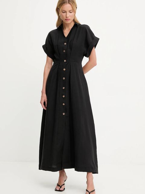 Answear.LAB sukienka kolor czarny maxi rozkloszowana - zdjęcie produktu nr 1