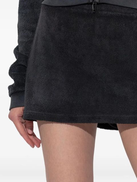 Alexander Wang embroidered cotton mini skirt - Black