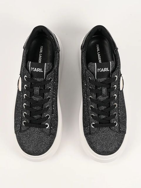 Karl Lagerfeld sneakersy skórzane ANAKAPRI damskie kolor czarny KL63531N