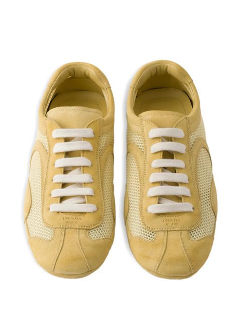 Prada re-edition suede mesh sneakers - Yellow
