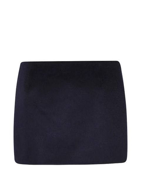Miu Miu flannel logo mini skirt - Blue