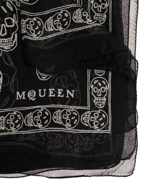 Alexander McQueen skull-print scarf - Black
