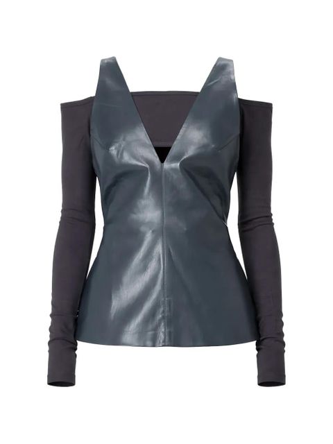 Nanushka layered top - Grey - zdjęcie produktu nr 1