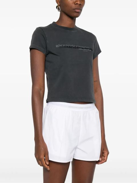 Alexander Wang logo-print cotton T-shirt - Grey