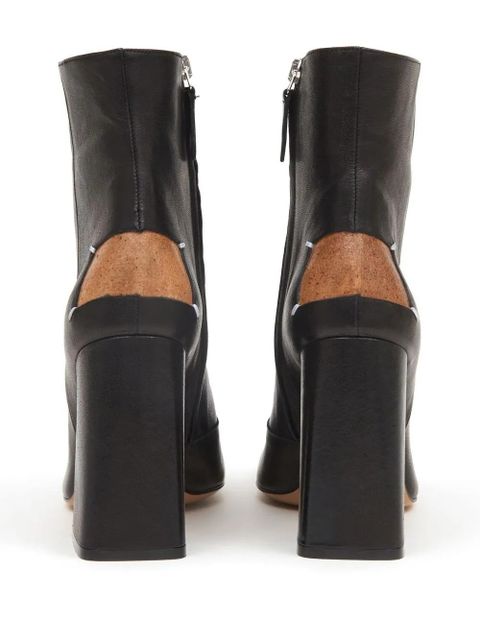 Maison Margiela Décortiqué 100mm four-stitch ankle boots - Black
