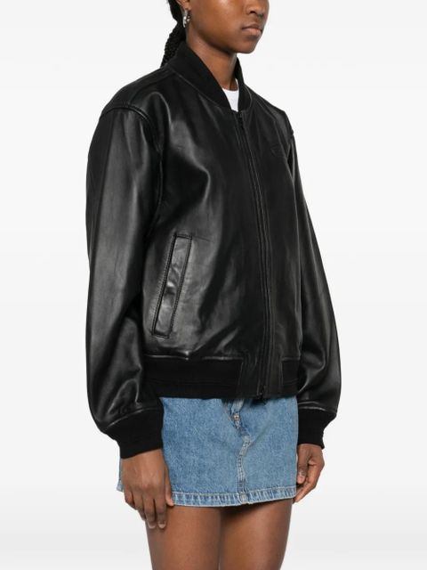 Diesel L-Ilyan-RB ribbed leather jacket - Black