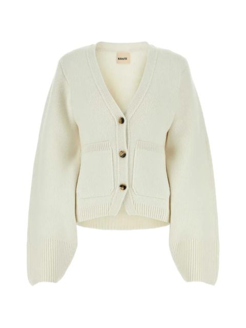 KHAITE button cashmere cardigan - Neutrals - zdjęcie produktu nr 1