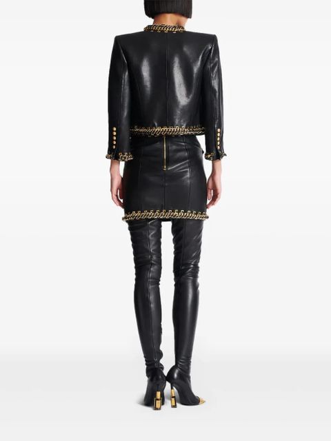 Balmain chain detailing jacket - Black