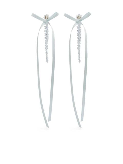 Simone Rocha bow-detailed earrings - White - zdjęcie produktu nr 1