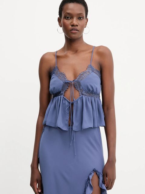 Bardot bluzka damska kolor niebieski gładka 60016TB - zdjęcie produktu nr 1