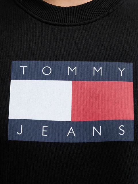 Tommy Jeans bluza bawełniana damska kolor czarny z nadrukiem DW0DW22564 - zdjęcie produktu nr 2