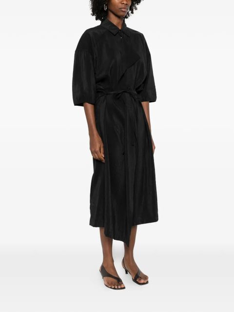 LEMAIRE asymmetric shirt dress - Black