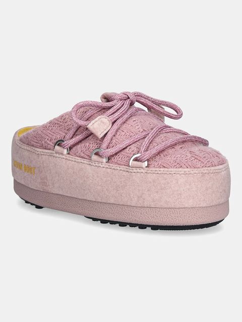 Moon Boot śniegowce MB X GIR EVX MULE KNIT kolor różowy 80D1470140-J038