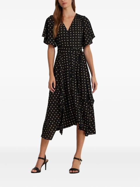 Lauren Ralph Lauren geometric-print midi dress - Black - zdjęcie produktu nr 2