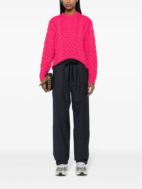 MARANT ÉTOILE Jake cable-knit jumper - Pink