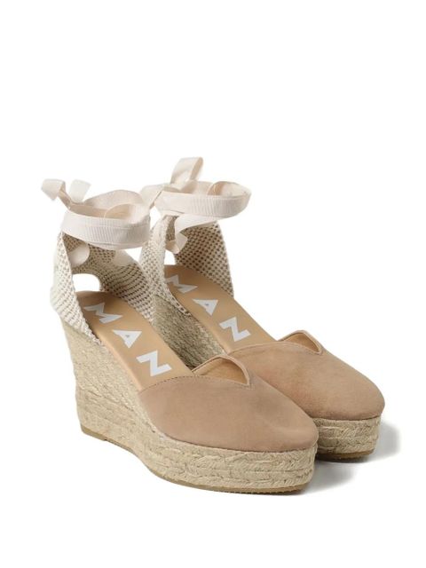 Manebi platform ribbon lace-up espadrilles - Neutrals - zdjęcie produktu nr 2