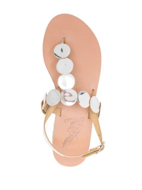 Ancient Greek Sandals Ilios leather sandals - Silver