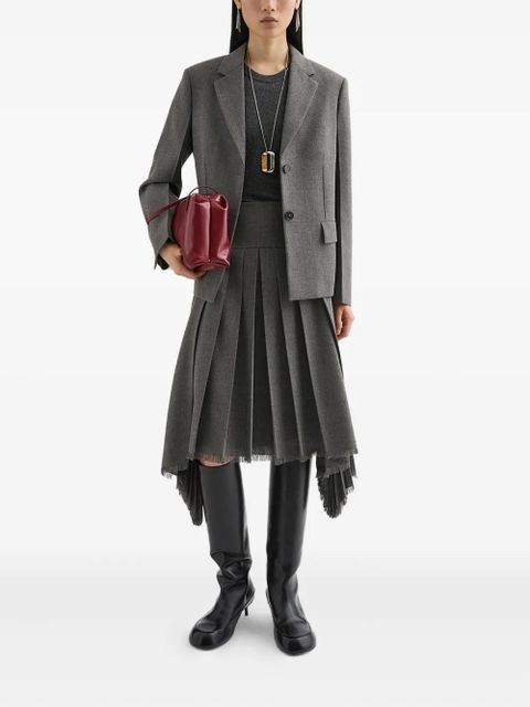 Jil Sander pleated midi skirt - Grey