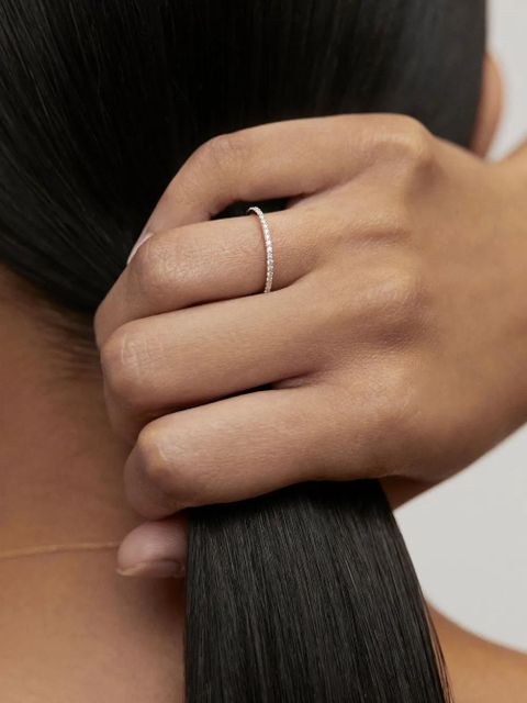 Monica Vinader 14kt yellow gold diamond ring