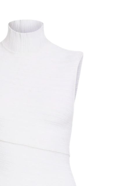 Proenza Schouler Federica micro-pleat turtleneck dress - White - zdjęcie produktu nr 2