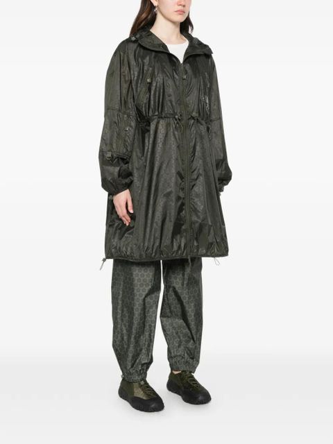 The North Face x Cecilie Bahnsen zip-up hooded raincoat - Green