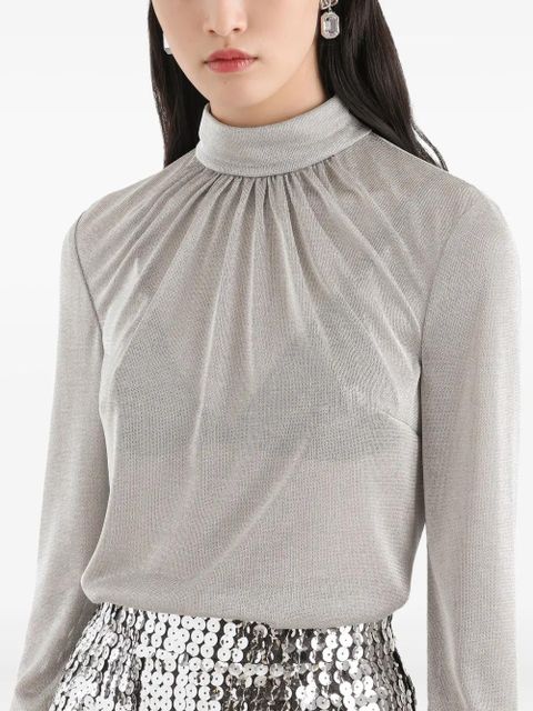 Dolce & Gabbana lamé jersey top - Grey