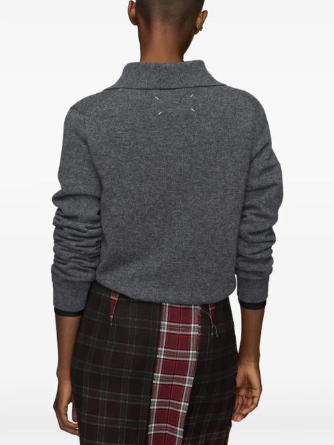 Maison Margiela buttoned collar waistcoat - Grey