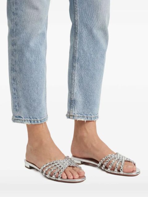 Aquazzura Tequila embellished sandals - Silver