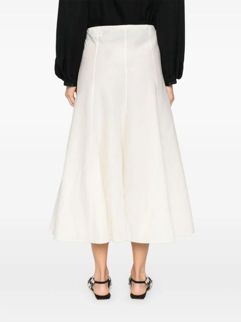 KHAITE Lenno midi skirt - White