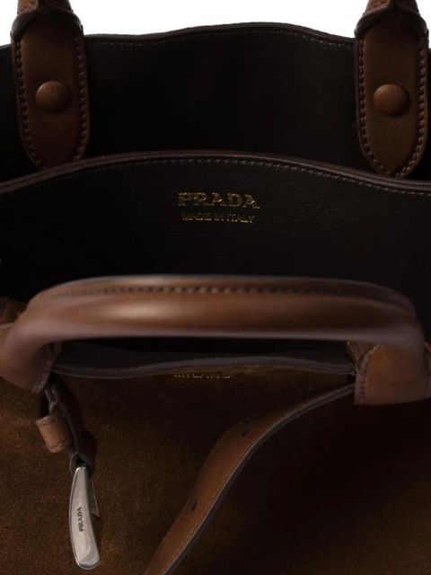Prada medium Buckle tote bag - Brown