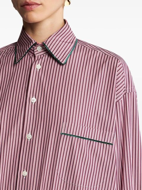ETRO striped poplin shirt - Red