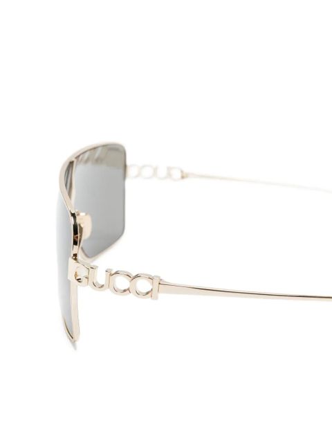 Gucci Eyewear logo-detail sunglasses - Gold